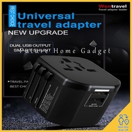 WONTRAVEL 2.4A Universal Travel Adaptor 2USB PORT AC Plug Adaptor