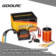 GoolRC Upgrade Waterproof F540 3930KV Brushless Motor with 45A ESC Combo Set for 1/10 RC Car Truck (