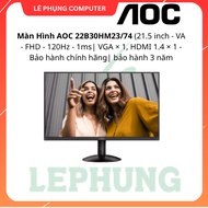 AOC 22B30HM23/74 Monitor (21.5 inch - VA - FHD - 120Hz - 1ms| VGA × 1, Genuine HDMI 1.4 × 1|