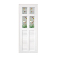 ฟรีค่าส่ง! ประตู UPVC พร้อมวงกบ HI DOOR รุ่น KN04 ขนาด 70 x 180 ซม. สีขาว (ไม่เจาะลูกบิด) โปรโมชั่นป