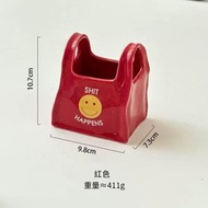 個性手捏袋桌面創意陶瓷筆筒遙控器文具收納盒化妝筆收納桶小擺件