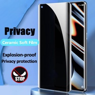 1-2PCS Privacy Anti-spy Ceramic Soft Film For Oppo Reno 9 8 7 6 5 4 3 2 Pro Plus Screen Protector For Oppo Reno 8Z 8T 7Z 7SE 5F 5K 2F Protective Film