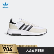 adidas阿迪达斯官方三叶草RETROPY F2男女休闲跑步运动鞋 白/米色/黑 42(260mm)