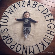 【Ready Stock】Cartoon Round Thick Fluffy Carpet For Living Room  Bedroom Carpet Modern Baby Rug Kids 