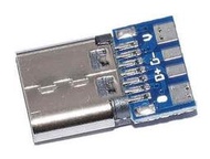 [S&amp;R] TYPE-C 母頭測試板 USB-3.1四個焊點帶PCB板母座 連接器