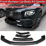 For Mercedes Benz AMG GLB35 2019-2022 Car Gloss Black/Carbon Fiber Front Shovel Splitter Front Bumpe