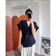 Eclipse Clothing Yellow Button Cross-Sleeve Shirt