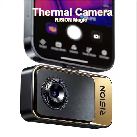 RISION Magic Thermal Camera, Hot/Cold Spot Track, Live Temp for USB-C iOS, Android & Win, 320x240 Qu