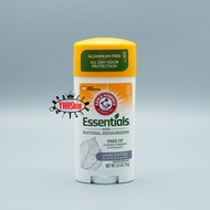 Arm & Hammer Essentials สูตร Unscented ขนาด 2.5oz (71g) โรลออนสติ๊ก ผลิตภัณฑ์ระงับกลิ่นกาย รับประกัน