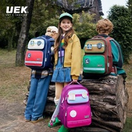 uek兒童護脊書包男女孩1-6年級小學生減負輕量雙肩背包大容量套裝