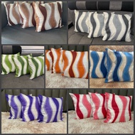 Wavy Spiral Design Throwpillow Case Geena with Zipper 16x16 and 18x18 Inches Cushion Cover