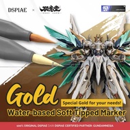 DSPIAE MKM-09 Acrylic Soft Tipped Marker – Pale Gold – Acrylic Metallic Marker with Soft Brush & Poi