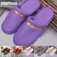 Tourist Household Disposable Slippers Solid Color Hotel Cotton Bottom Casual Breathable Slippers