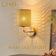 Vintage Rattan Hand Woven Wall Lamp Wabi Sabi Light Japanese Bedroom Wall Light Minimalist Living Ro