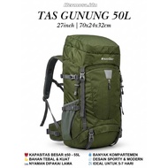 50L Waterproof Men's Hiking Camping Travel Backpack Large 27 InchWanita