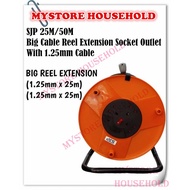 SJP 25M/50M Big Cable Reel Extension Socket Outlet With 1.25mm Cable