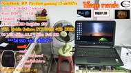 โน๊ตบุคมือสอง HP Pavilion Gaming 15-ak007tx Twinkle black// Corei7-6700HQ// Ram 16gb// ใส่M.2 เพิ่มได้// Second Hand