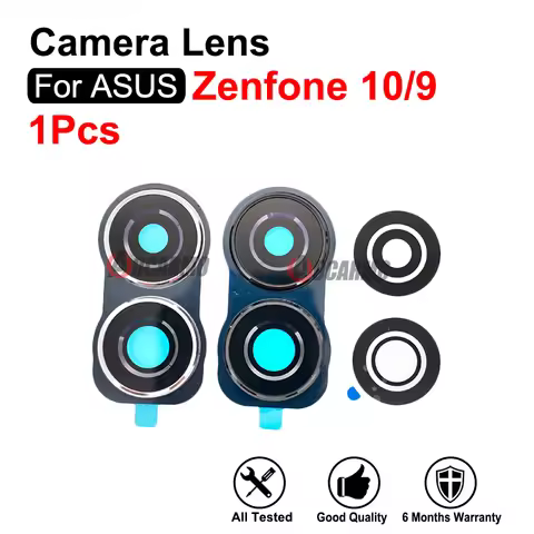 Black White Rear Back Camera Lens With Frame Replacement Parts For Asus Zenfone 10 9 11 Ultra