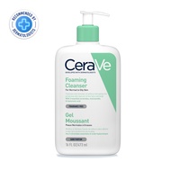 เซราวี CERAVE Foaming Cleanser โฟมทำความสะอาดผิวหน้าและผิวกาย สำหรับผิวธรรมดา-ผิวมัน  เป็นสิวง่าย 473ml.(โฟมล้างหน้า Facial Cleanser คลีนเซอร์ สบู่)