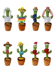 fyjhTalking Cactus Plush Toy Singing and Dancing Cactus Electric Plush Toys Soft Rainbow Kids Plush Doll Children Birthday Gift