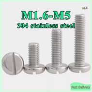 Skru Kepala Silinder Alur Lurus 304 Stainless Steel | ISO 1207 Slotted Cheese Head Screw,  Fully Thr