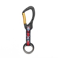 EIGER1989 CARABINER ETHNIC KEYCHAIN BLACK