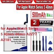 HSABAT 500mAh Watch Battery for Apple Watch Series 5 40mm 44mm A2277 A2181