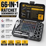 66-in-1 Professional Ratchet Screwdriver Set Magnetic S2 Steel Repair Tool Kit