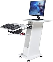 MAODOXIANG Multifunctional Moving Laptop Desk Sofa Bedside Tablet PC Stand Lazy Lift Long Arm Mobile Computer Notebook Table (Color : White)