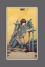 Seven of Swords - Tarot Card Notebook - Card No.61 (Color Ed.): A5 Ruled Lined Tarot Journal Diary S