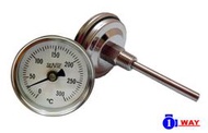 【溫度小子】OWB-002雙金屬溫度計 T型 大表面尺寸 溫度計 測溫棒 感溫棒