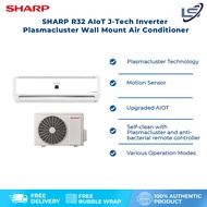 SHARP 1HP/1.5HP/2HP/2.5HP R32 AIoT J-Tech Inverter Plasmacluster Wall Mount Air Conditioner | 4-Way Auto Air Swing | Air Conditioner with 1 Year Warranty