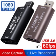 USB 3.0 60fps HDMI Audio Video Capture Card 1080P HD Video Grabber For PS4 Game Live Streaming Camera Recording