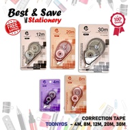 BEST SAVE TOONYOS Correction Tape / 修正带#30M TY-8217 CORRECTION TAPE 30M