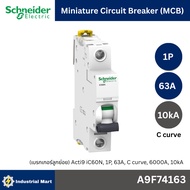Schneider A9F74163 MCBActi9 iC60N C-Curve 400VAC 1P 63A 10kA
