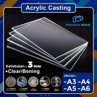 Acrylic / Akrilik Lembaran Uk. A5 Tebal 3mm - BENING