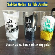 Screen printing of jumbo iced tea cups, size 22 oz, contents 50 pcs, ready to use