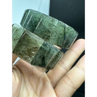 D9420 Natural Crystal Raw Ore Green Hair Version Width 22mm Bracelet