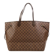 LOUIS VUITTON Damier Neverfull GM金扣肩背袋棕色