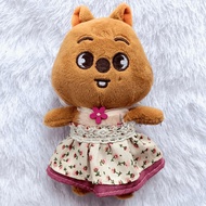 [Plushie Doll] Floral Dress - for 15 cm Kpop Doll Skzoo (pink)