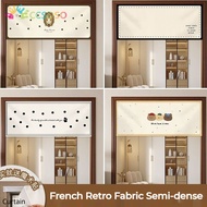 French Cream Style Cabinet Half Curtain Door Curtain Kitchen Partition Curtain Restaurant Decoration Door Curtain No Punching Hanging Curtain