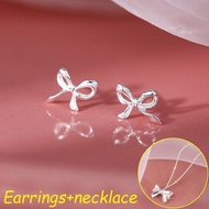 silver earrings 925 italy original Hollow bow earrings hypoallergenic hikaw for women for girls kids