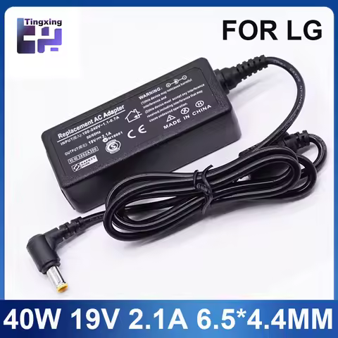 19V 2.1A 6.5*4.4MM Adapter FOR LG 24 inches LED LCD Monitor AP16B-A LCAP26B-E ADS-45FSN-19 19040GPCU