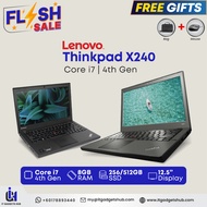 Lenovo ThinkPad X240 Laptop | Intel Core i7-4th Gen 12.5" Display| 8GB Ram 256GB-512GB SSD Storage |