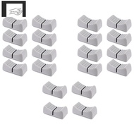 20Pcs 24mmx11mmx10mm Console Mixer Slider Fader Knobs Replacement for Potentiometer Gray Knob Black 