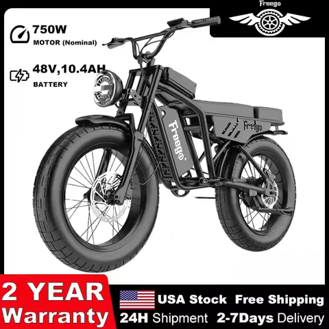 Freego F0 Electric Bike 20x4.0 Fat Tire Ebike for Adults 750W motor Electric Mountain Bike 20mph E b