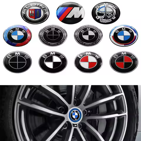 4Pcs 56/60/65MM Car Wheel Hub Cap Center Sticker Emblem Auto Badge Decal Accessories For BMW G30 F02