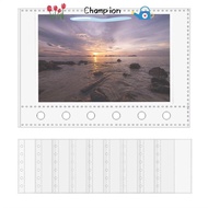 CHAMPIONO Card Protector Sleeves, 6-Ring  A7 Binder Pages, A7 Binder Refill