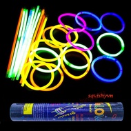 Box of 100 Luminous Glow Sticks Multicolored Reflective Bracelets Lightstick