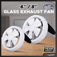  6"/8" GLASS TYPE VENTILATION EXHAUST FAN FOR GLASS/WINDOW